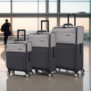 IT Luggage Megalite EVA Lightweight Expandable Suitcase - Cabin, Medium & Large Soft Shell Luggage - Ash Grey