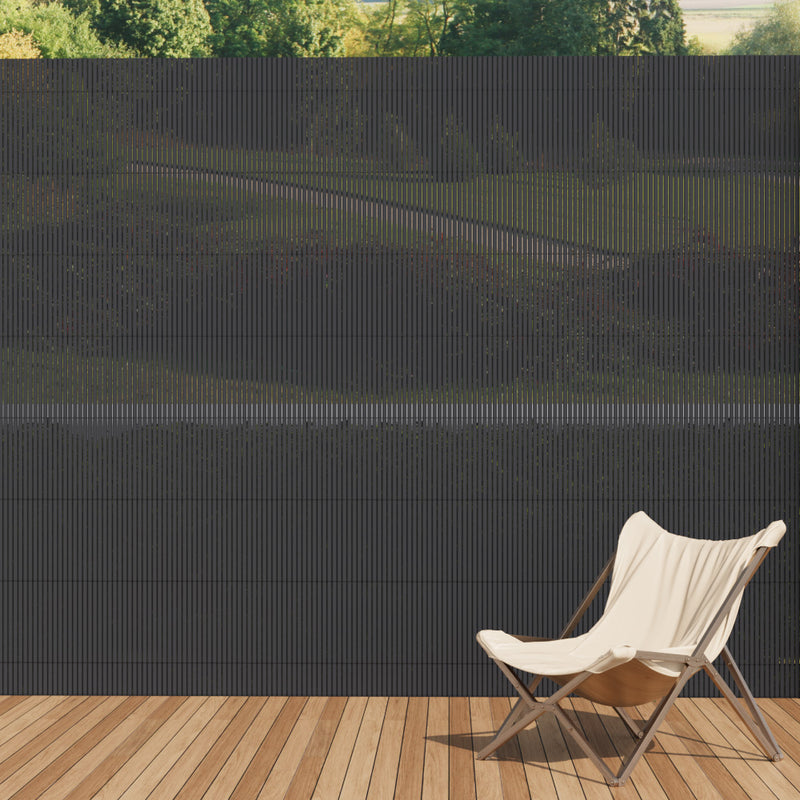 Livingandhome PVC Privacy Fence, Sun-blocked Screen Panels, Blindfold for Balcony
