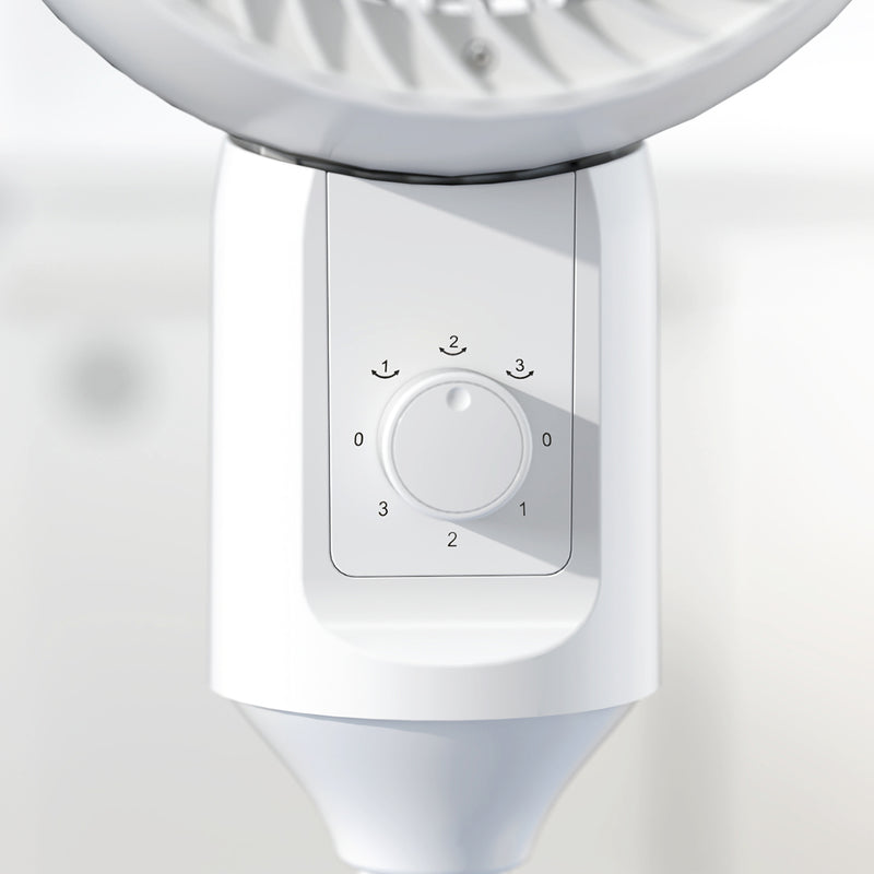 HOMCOM 9 Inch Air Circulator Fan 70° Oscillation Carry Handle Black White