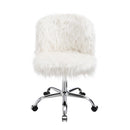 Livingandhome Faux Fur Swivelling Adjustable Office Chair