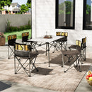 Breeins 7 Piece Folding Camping Table and Chairs Set Portable with Carrying Bag