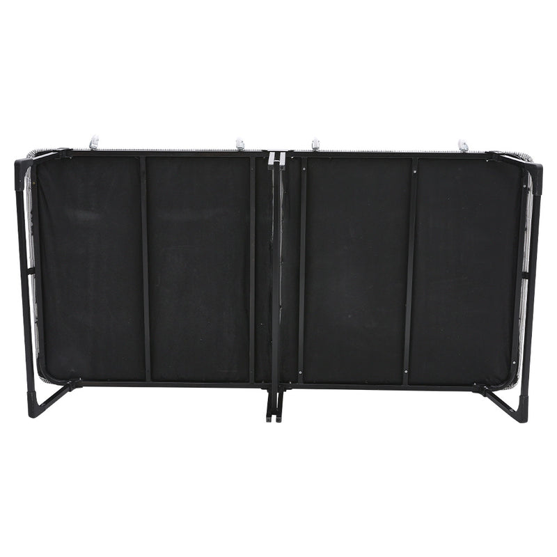 Livingandhome Steel Frame Folding Rollaway Bed with 4 Wheels