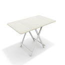 Livingandhome Folding Wooden Dining Table 100x60cm White
