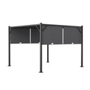 Outdoor Retractable Steel Pergola with Canopy