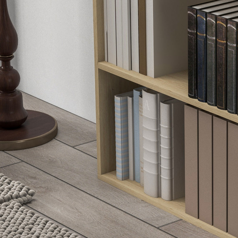 HOMCOM Bookshelf Display Storage Shelf With 2 Compartments For Study