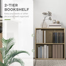 HOMCOM Bookshelf Display Storage Shelf With 2 Compartments For Study