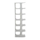 Livingandhome 6-Tier 6-Pair Off-White Plastic Shoe Rack