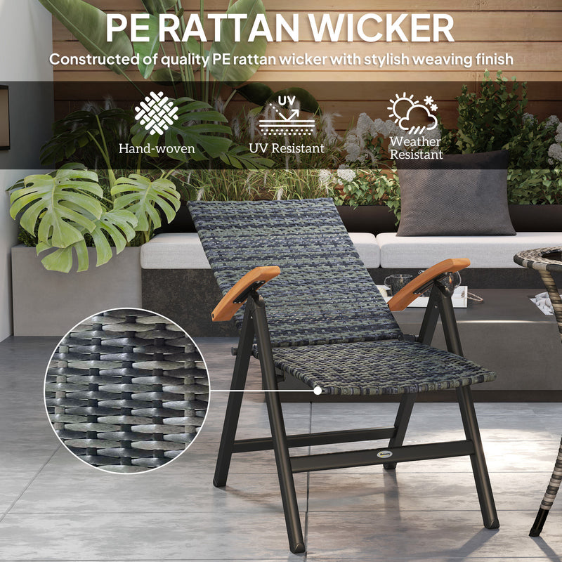 Outsunny Outdoor Folding Dining Chair, Dining Chair