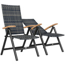 Outsunny Outdoor Folding Dining Chair, Dining Chair