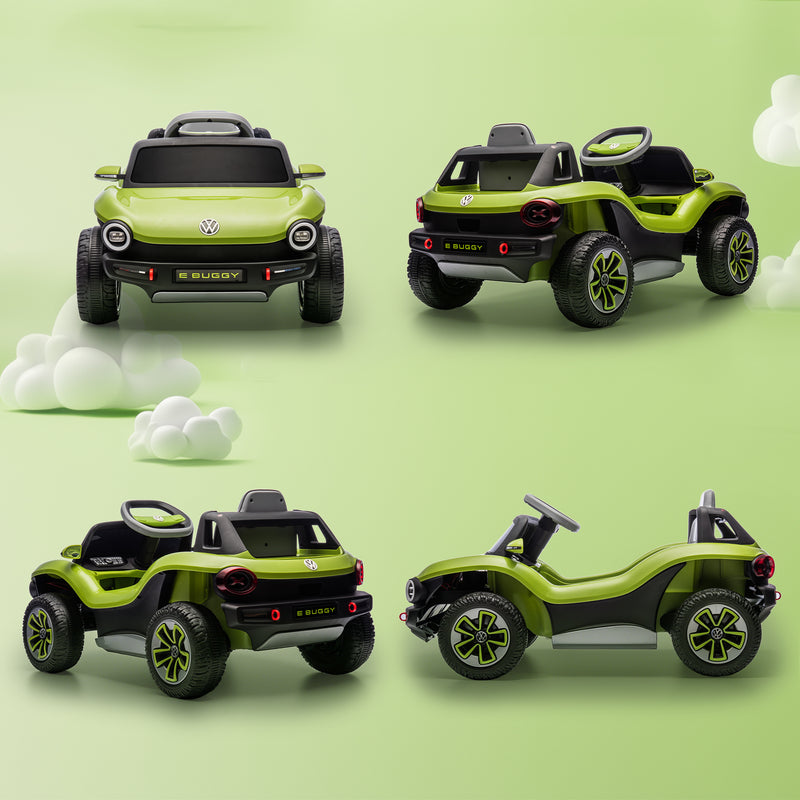 AIYAPLAY Volkswagen Licensed Kids Electric Car w/ Remote, Suspension, Green