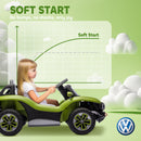AIYAPLAY Volkswagen Licensed Kids Electric Car w/ Remote, Suspension, Green