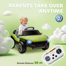 AIYAPLAY Volkswagen Licensed Kids Electric Car w/ Remote, Suspension, Green