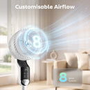 HOMCOM 20 DB Standing Fan For Bedroom, Pedestal Fan With Oscillating