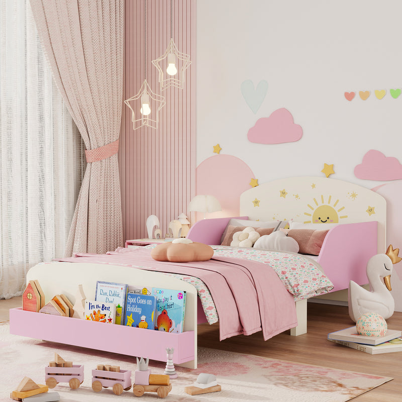 AIYAPLAY Toddler Bed Themed Kids Bed Frame With Storage