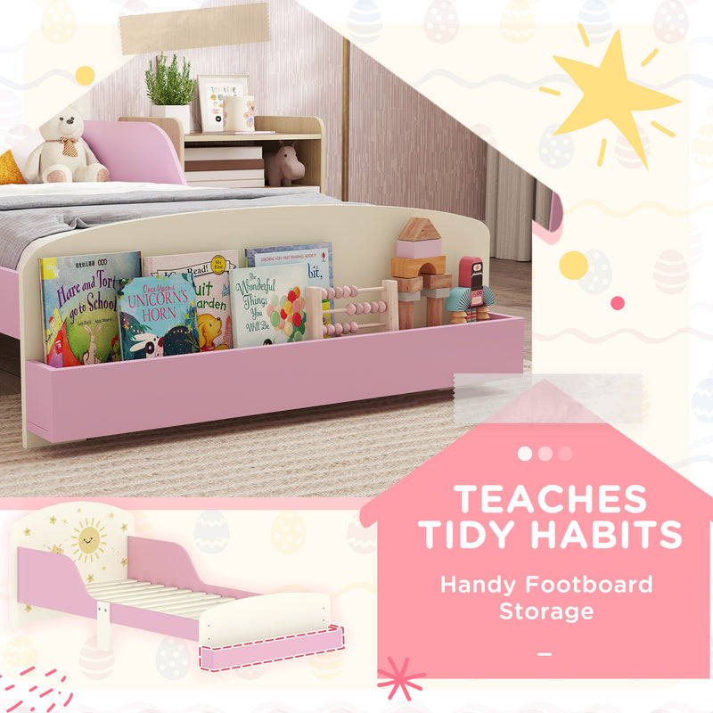 AIYAPLAY Toddler Bed Themed Kids Bed Frame With Storage