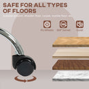 HOMCOM Computer Grey Desk Chair With PU Leather, Swivel Wheels