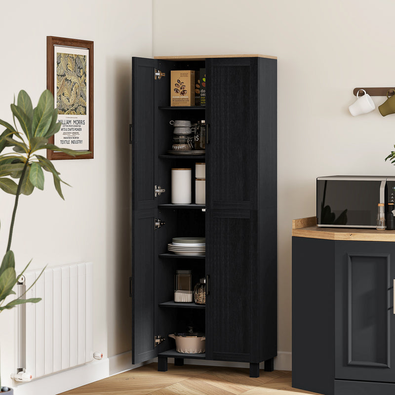 HOMCOM Modern Kitchen Cupboard Storage Cabinet with 4 Shelves