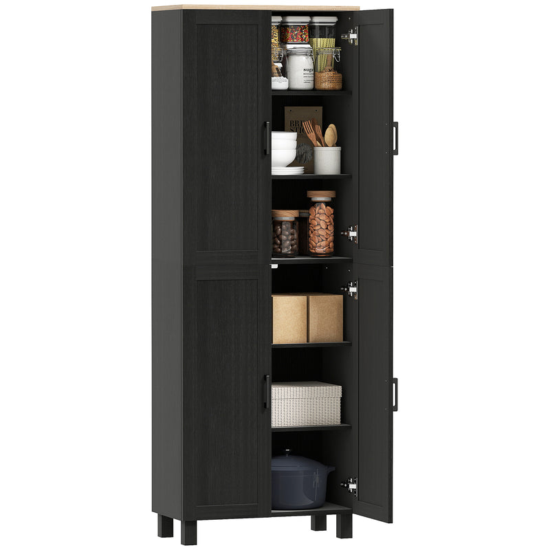 HOMCOM Modern Kitchen Cupboard Storage Cabinet with 4 Shelves