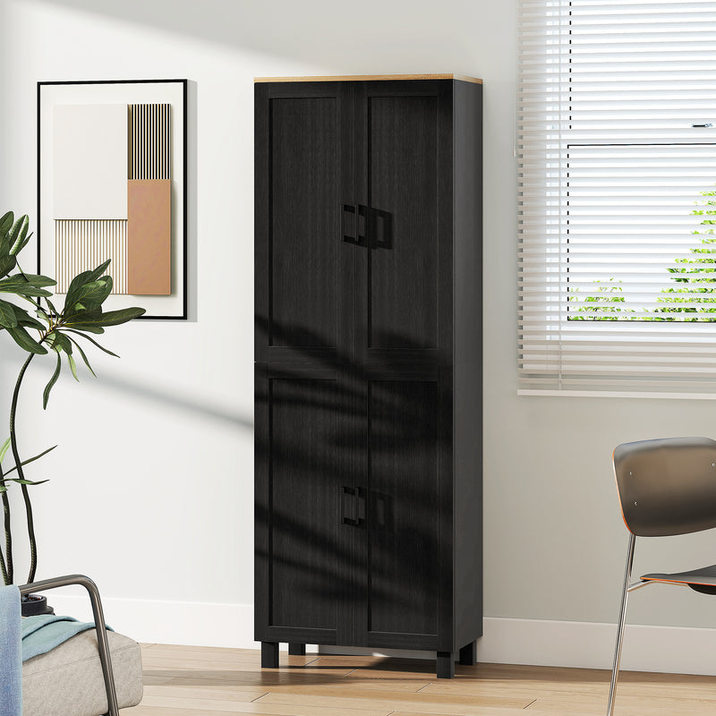 HOMCOM Modern Kitchen Cupboard Storage Cabinet with 4 Shelves