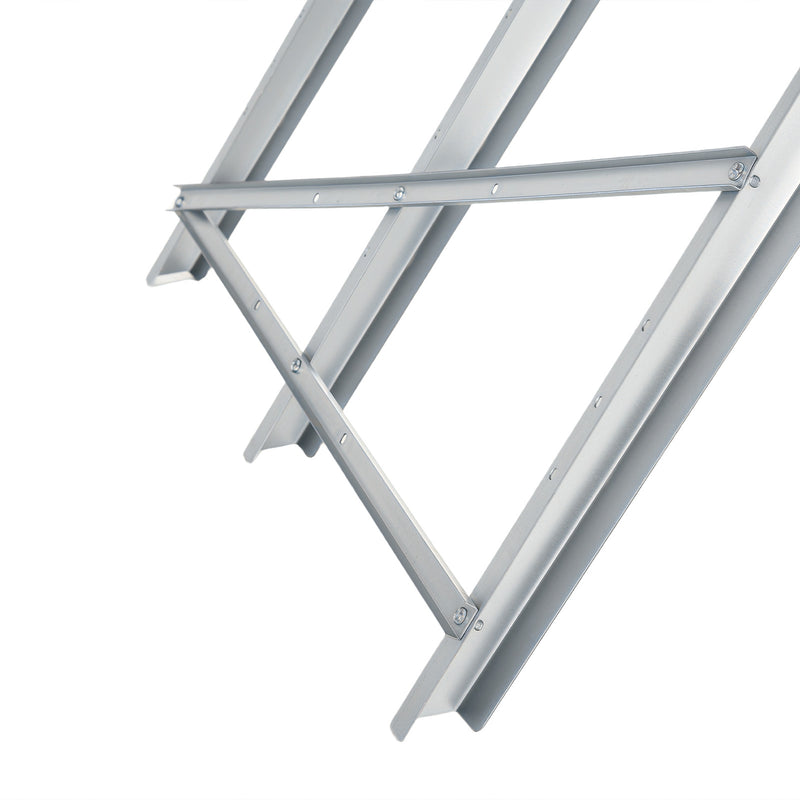 DURHAND Saw Horse Steel Support Heavy Duty Foldable Design Sawtooth, Silver