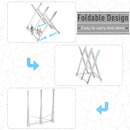 DURHAND Saw Horse Steel Support Heavy Duty Foldable Design Sawtooth, Silver