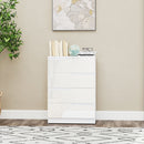 HOMCOM 4 Drawer Chest Of Drawers For Bedroom, 60 X 40 X 85cm, White