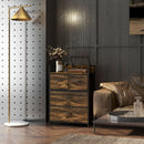 HOMCOM Bedroom Chest of Drawers 4 Drawer Dresser w/ Shelf