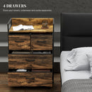 HOMCOM Bedroom Chest of Drawers 4 Drawer Dresser w/ Shelf