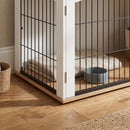 PawHut Dog Crate Furniture, Indoor Dog Cage End Side Table, White