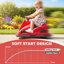 AIYAPLAY Electric Kids Bumper Car With 360 Degree Rotation Spin, Red