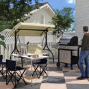 Outsunny Deluxe Gas Barbecue Grill 3+1 Burner Garden BBQ w/ Large Cooking Area