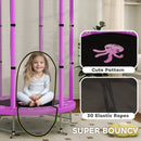 AIYAPLAY 4.6FT Kids Trampoline with Safety Enclosure Net