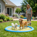 PawHut 150 Cm Splash Pad Sprinkler For Pets Dog Non-slip Outdoor Yellow