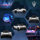 AIYAPLAY White Maserati MC20 Licensed 12V Kids Ride On Car W/ Remote