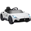 AIYAPLAY White Maserati MC20 Licensed 12V Kids Ride On Car W/ Remote