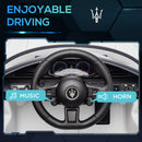 AIYAPLAY White Maserati MC20 Licensed 12V Kids Ride On Car W/ Remote