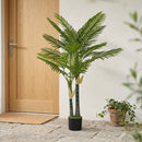 HOMCOM 150cm Artificial Palm Tree With 16 PEVA Leaves In Pot, Green