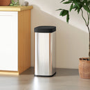 HOMCOM 50L Sensor Bin, Touchless Kitchen Bin, Battery Operated, Silver Tone