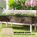 Outsunny 2-Tier Raised Garden Bed with Trellis for Climbing Plants