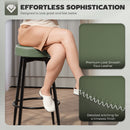 HOMCOM 360° Swivel Bar Stools Set of 2, PU Leather Barstools with Footrest