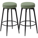 HOMCOM 360° Swivel Bar Stools Set of 2, PU Leather Barstools with Footrest