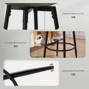 HOMCOM 360° Swivel Bar Stools Set of 2, PU Leather Barstools with Footrest