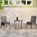 Outsunny Rattan Garden Chairs With Cushion, Wicker Dining Chairs, Grey
