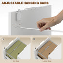 HOMCOM 2 Drawer Filing Cabinet with Adjustable Hanging Bars for A4 and Letter