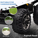 HOMCOM 12V Quad Bike ATV With LED Lights, Music, For Boys Girls, Yellow And Red