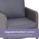 Outsunny Rattan 2 Seater Set with Footstools and Side Table - Dark Grey