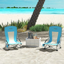 Outsunny Set Of 2 Folding Beach Chair, Camping Chair With Carry Bag