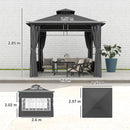 Outsunny 3 x 3 m Garden Gazebo, Outdoor Gazebo Canopy Shelter
