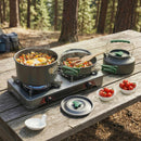 Outsunny Camping Cookware Set For 2-3 People, Camping Cooking Kit, Grey