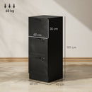 HOMCOM 3 Drawer File Cabinet with Lock and Adjustable Hanging Bars, Black